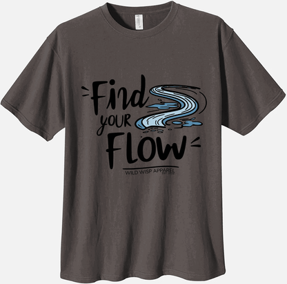 'Find Your Flow' Organic Unisex Crewneck T-shirt T-Shirts