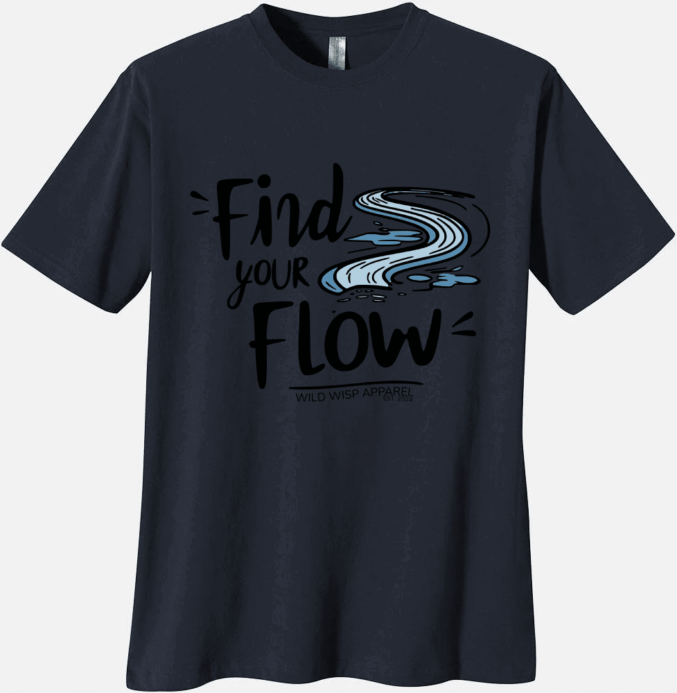 'Find Your Flow' Organic Unisex Crewneck T-shirt T-Shirts