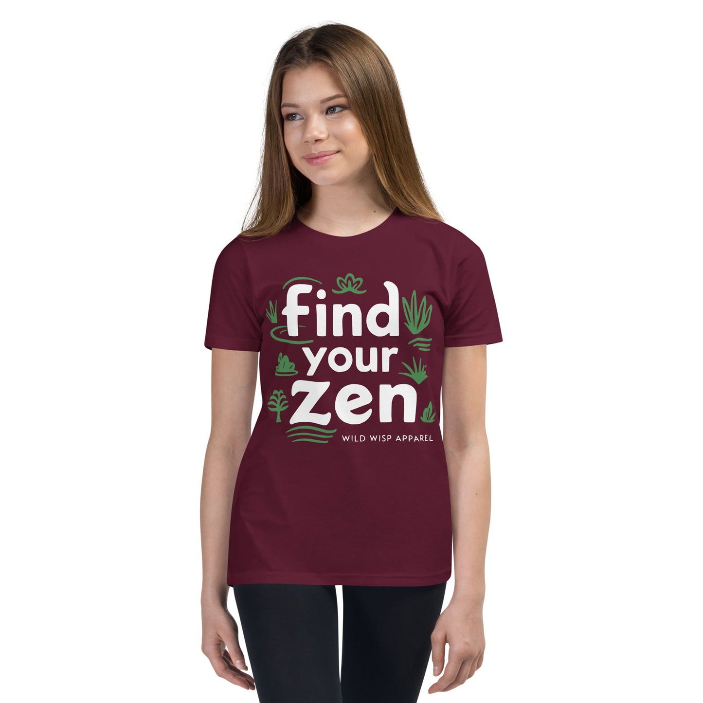 'Find Your Zen' Youth Short Sleeve T-Shirt T-Shirts