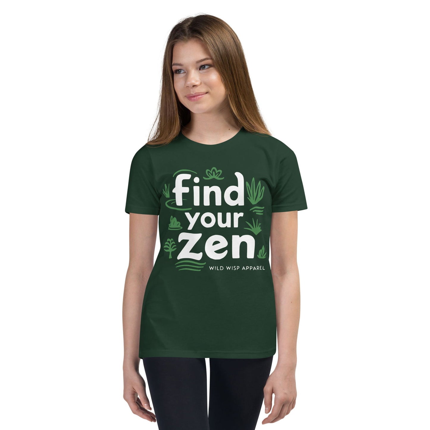 'Find Your Zen' Youth Short Sleeve T-Shirt T-Shirts