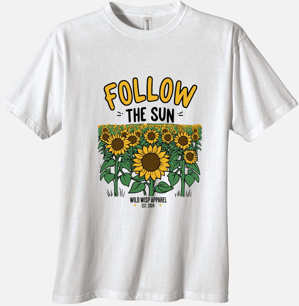 'Follow the Sun' Organic Unisex Crewneck T-shirt T-Shirts