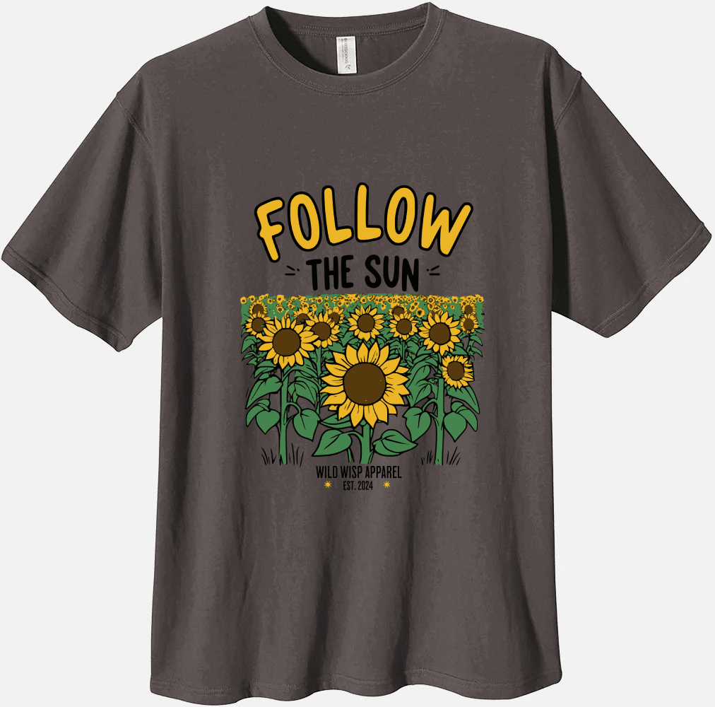 'Follow the Sun' Organic Unisex Crewneck T-shirt T-Shirts