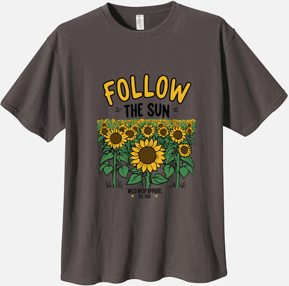 'Follow the Sun' Organic Unisex Crewneck T-shirt T-Shirts