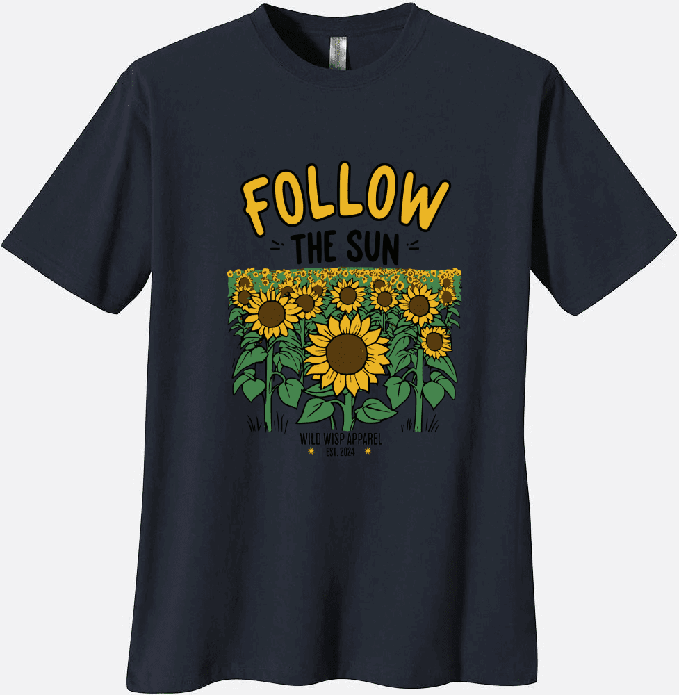 'Follow the Sun' Organic Unisex Crewneck T-shirt T-Shirts