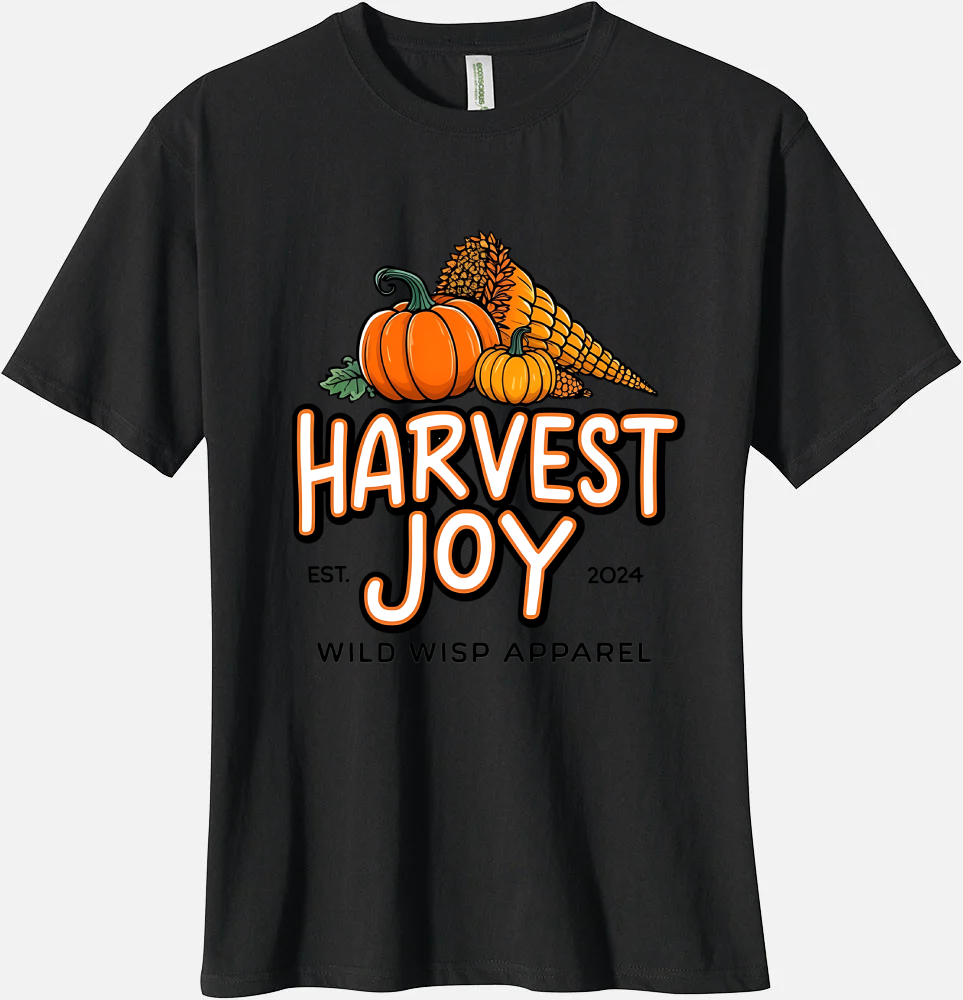 'Harvest Joy' Organic Unisex Crewneck T-shirt T-Shirts