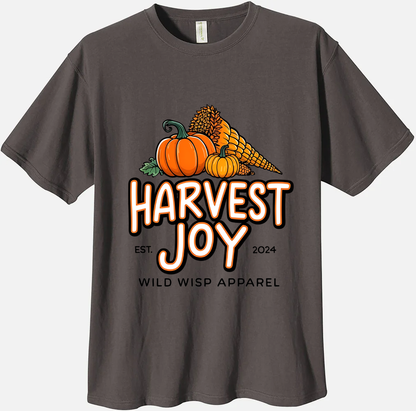 'Harvest Joy' Organic Unisex Crewneck T-shirt T-Shirts