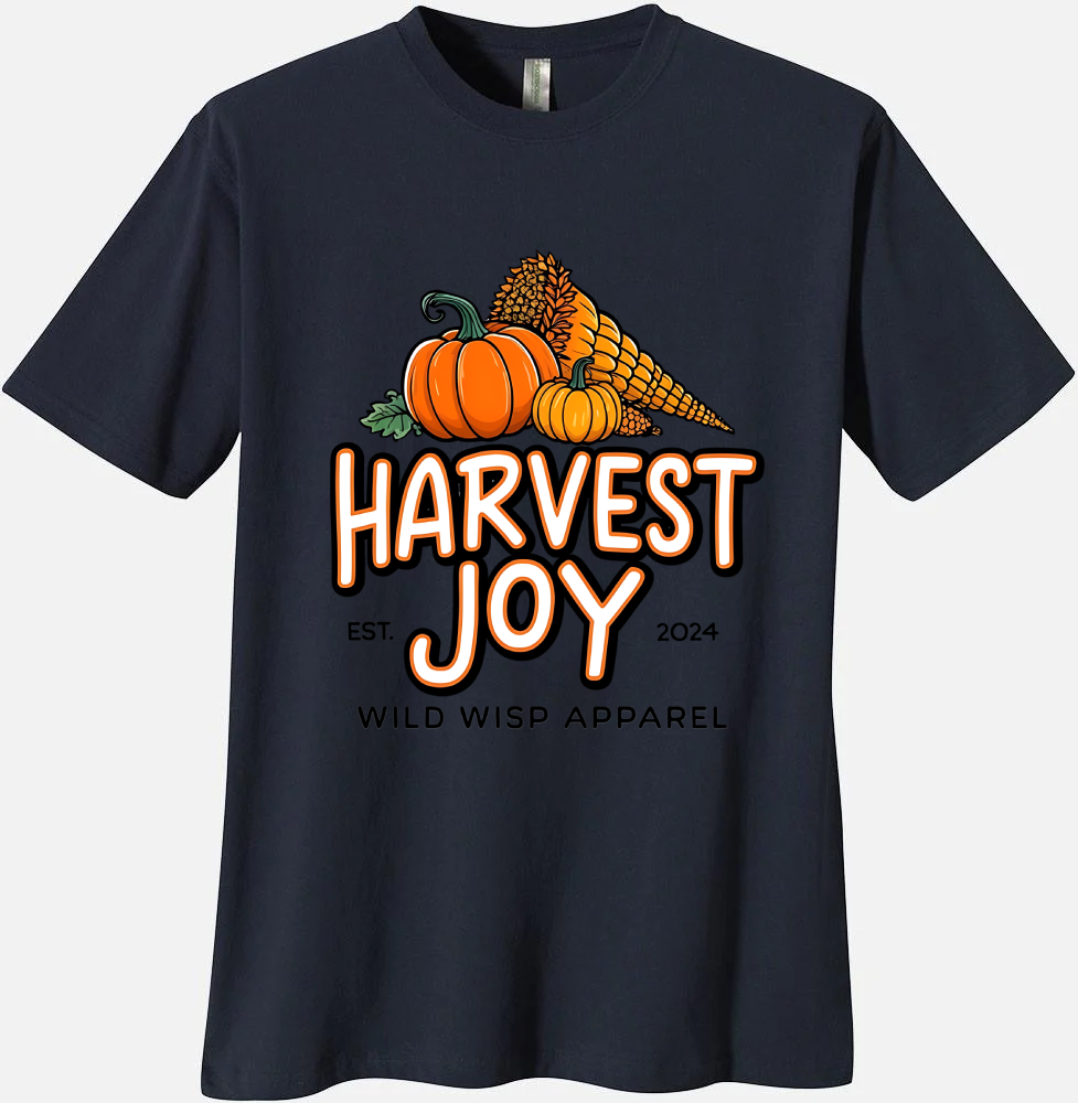 'Harvest Joy' Organic Unisex Crewneck T-shirt T-Shirts