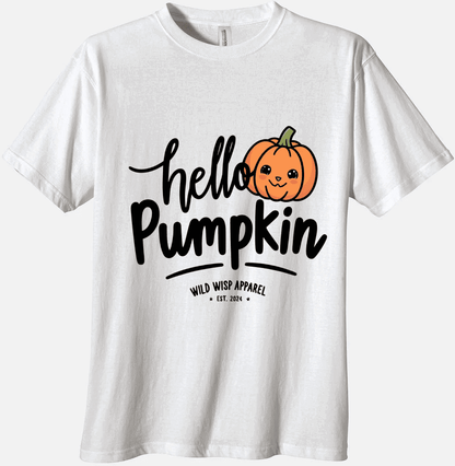 'Hello Pumpkin' Organic Unisex Crewneck T-shirt T-Shirts