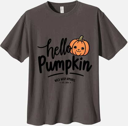 'Hello Pumpkin' Organic Unisex Crewneck T-shirt T-Shirts