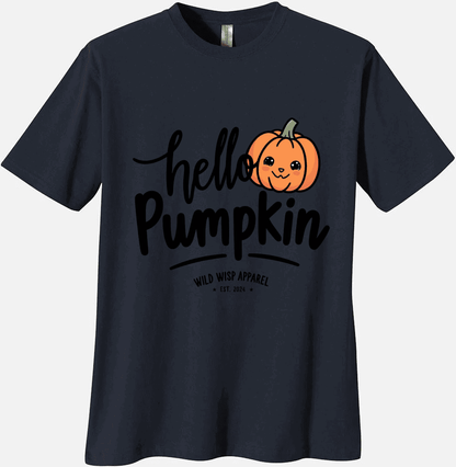 'Hello Pumpkin' Organic Unisex Crewneck T-shirt T-Shirts