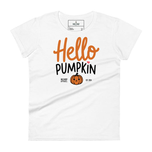 'Hello Pumpkin' Women's short sleeve t-shirt - Wild Wisp Apparel