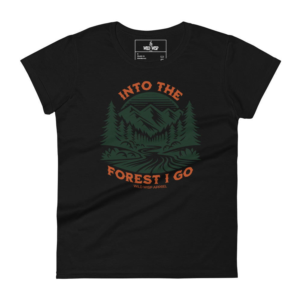 'Into the Forest I Go' Women's short sleeve t-shirt T-Shirts