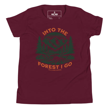 'Into the Forest I Go' Youth Short Sleeve T-Shirt T-Shirts
