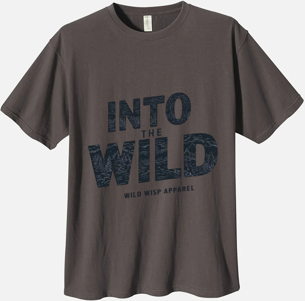 'Into the Wild' Organic Unisex Crewneck T-shirt T-Shirts