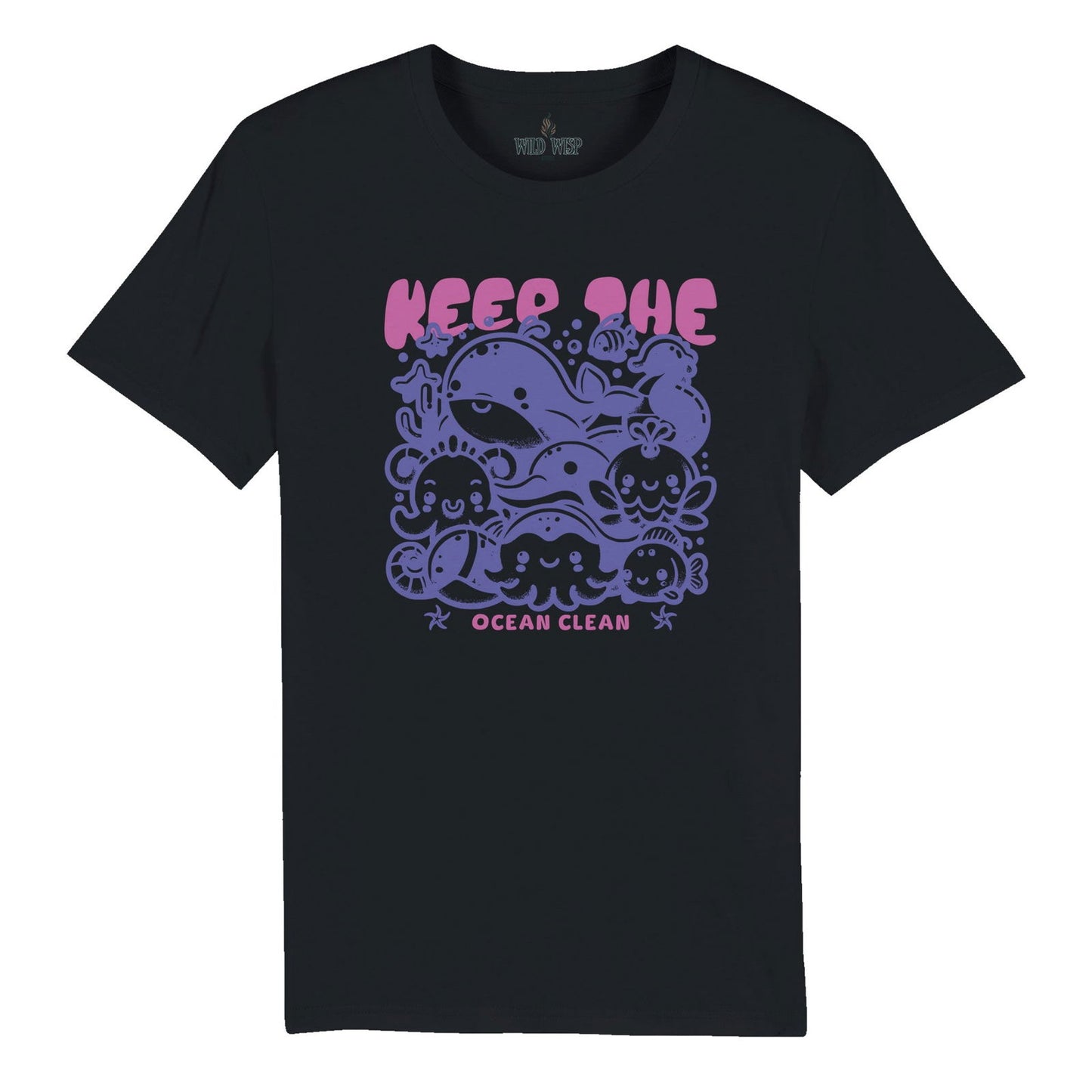 'Keep The Ocean Clean' Organic Unisex Crewneck T-shirt T-Shirts