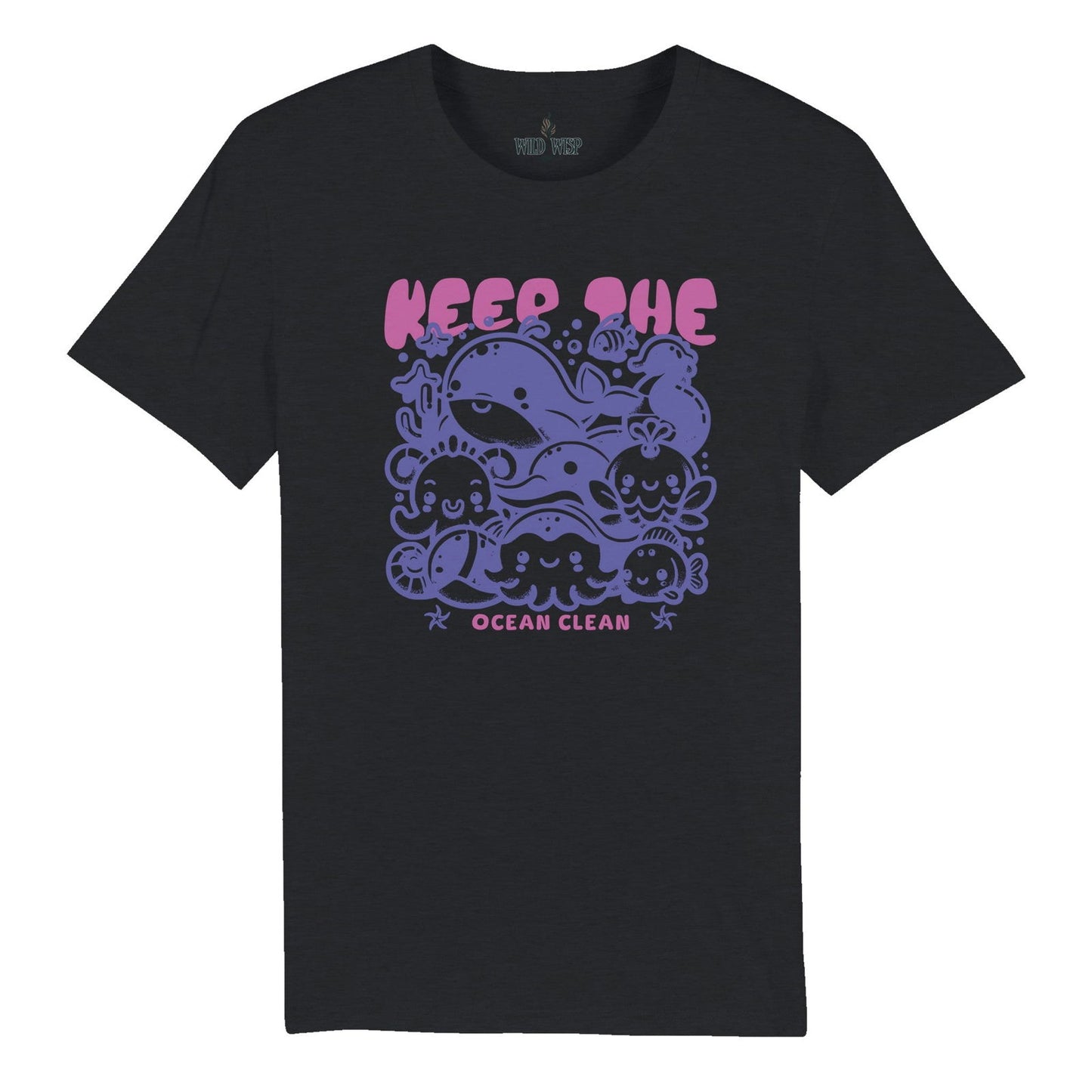 'Keep The Ocean Clean' Organic Unisex Crewneck T-shirt T-Shirts