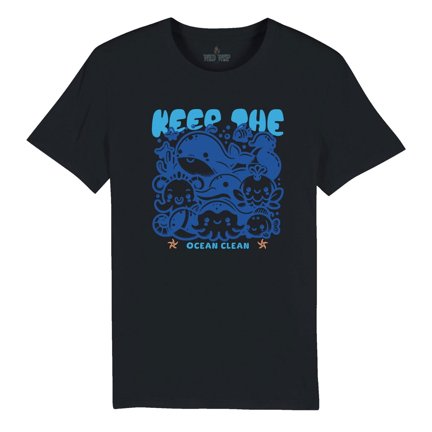 'Keep the Ocean Clean' Organic Unisex Crewneck T-shirt T-Shirts