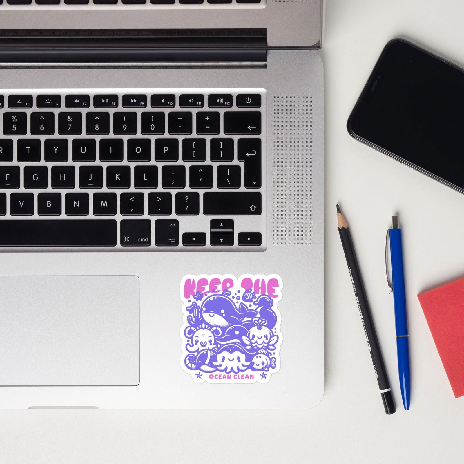 'Keep the Oceans Clean' Sticker Sticker