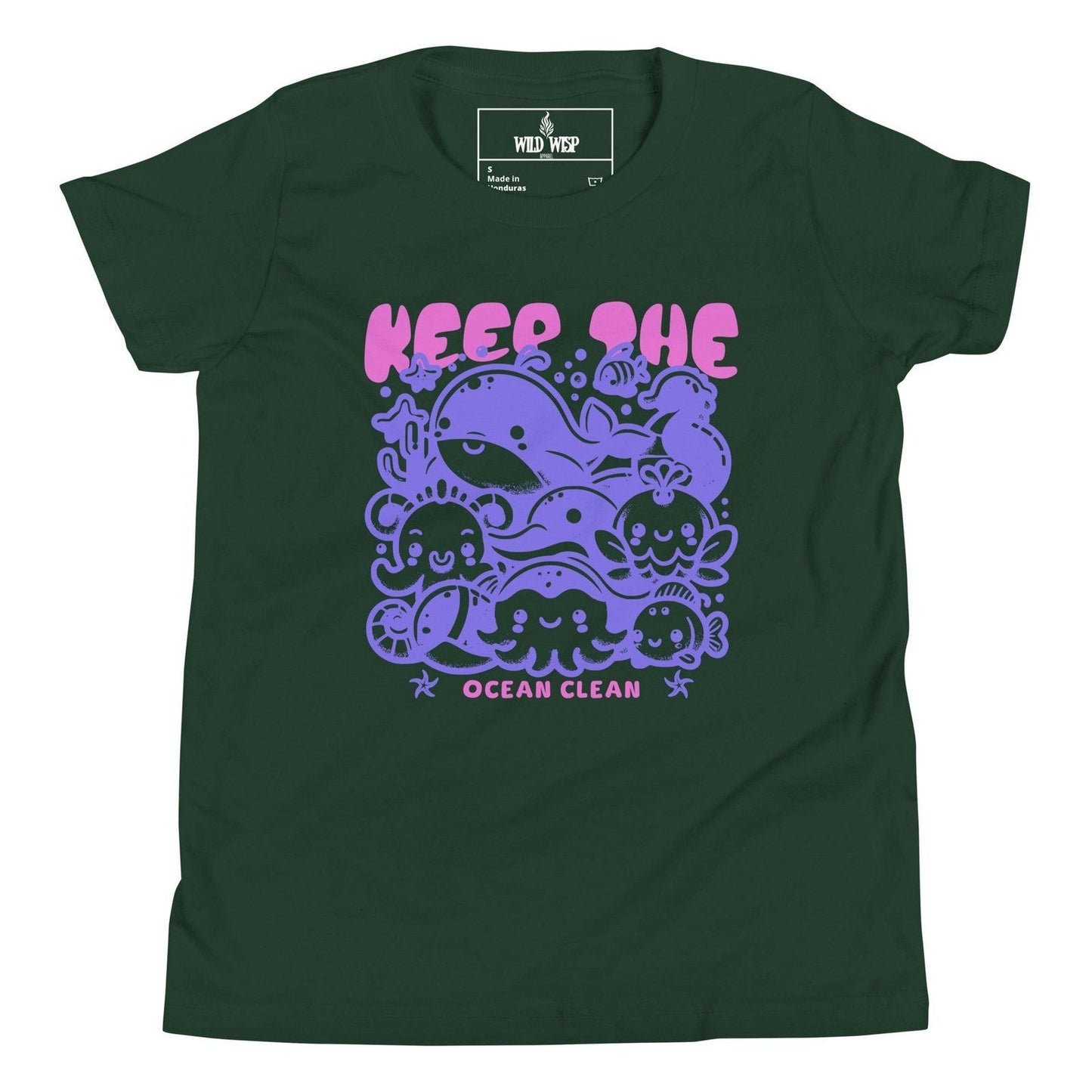 'Keep the Oceans Clean' Youth Short Sleeve T-Shirt T-Shirts