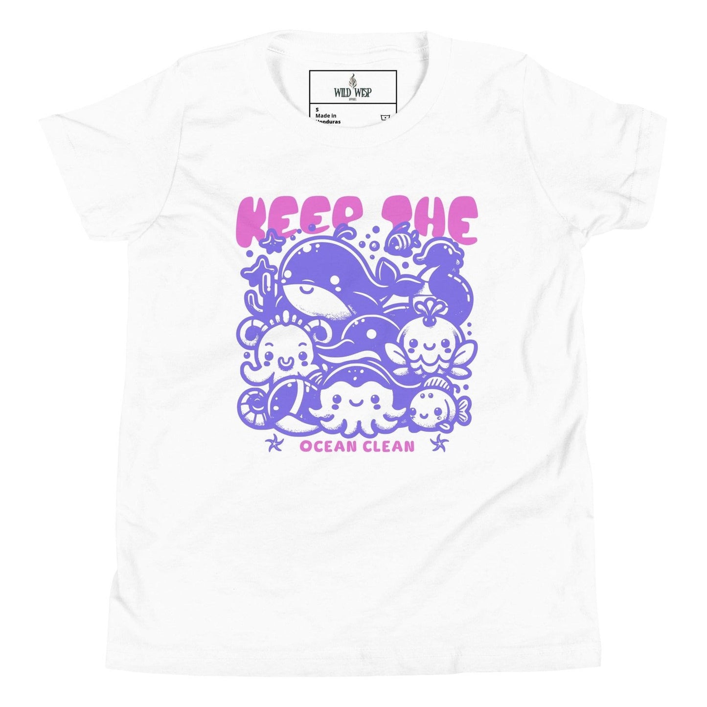 'Keep the Oceans Clean' Youth Short Sleeve T-Shirt T-Shirts