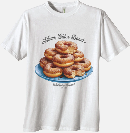 'Mmm Cider Donuts' Organic Unisex Crewneck T-shirt T-Shirts