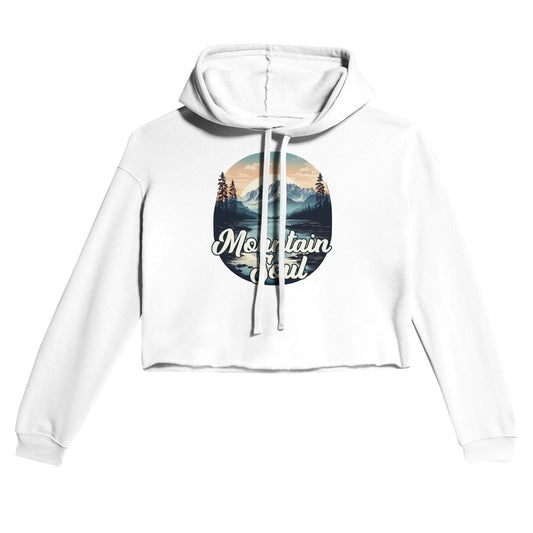'Mountain Soul' Women's Cropped Hoodie Hoodies
