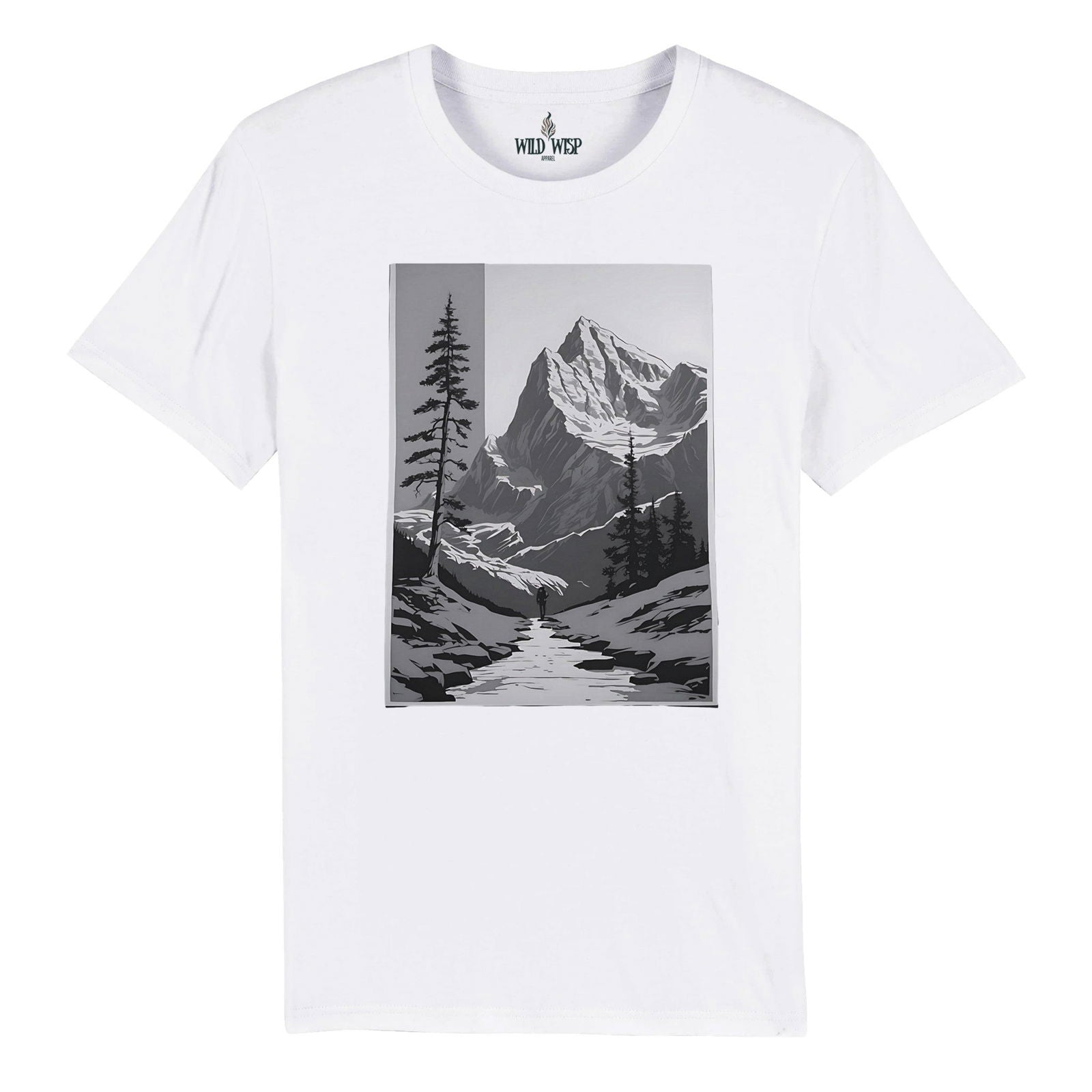 'Mountain Trail' Organic Unisex Crewneck T-shirt T-Shirts