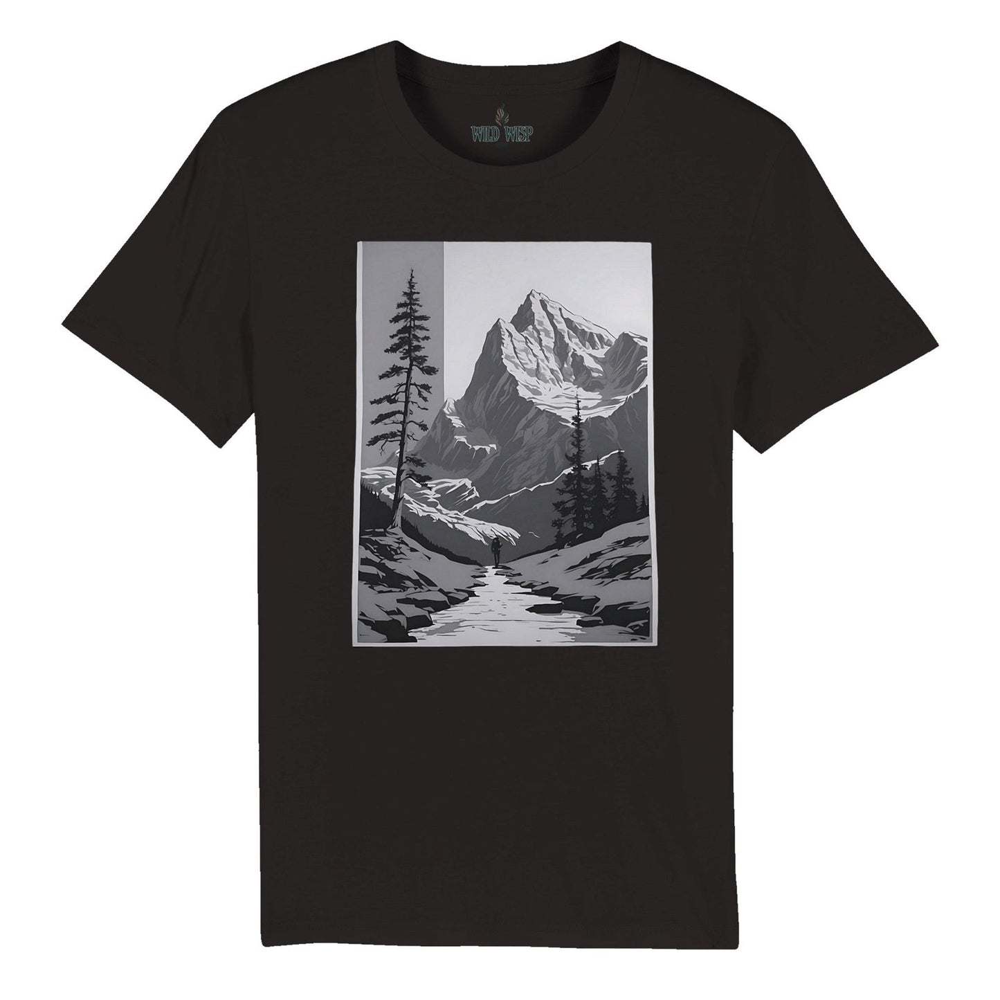 'Mountain Trail' Organic Unisex Crewneck T-shirt T-Shirts
