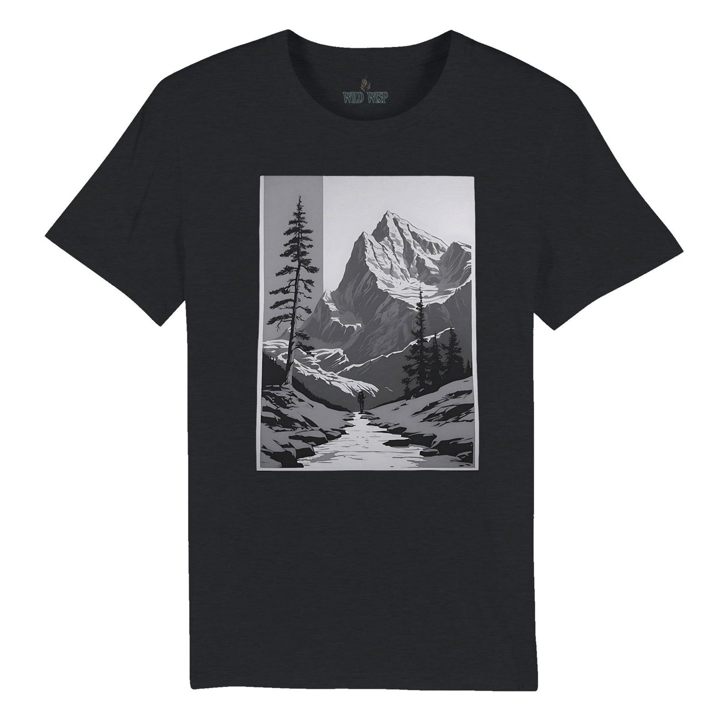 'Mountain Trail' Organic Unisex Crewneck T-shirt T-Shirts