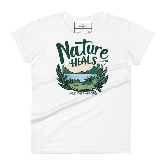 'Nature Heals' Women's short sleeve t-shirt - Wild Wisp Apparel