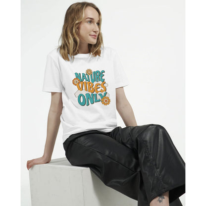 'Nature Vibes Only' Organic Unisex Crewneck T-shirt T-Shirts