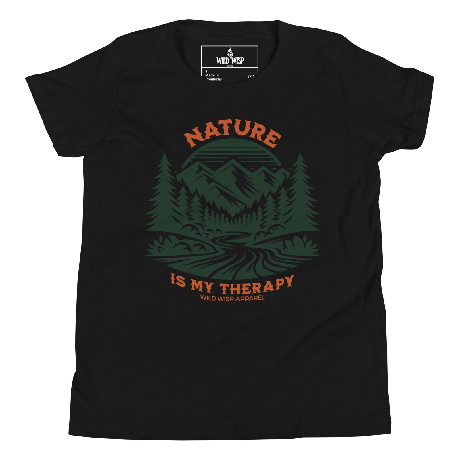 'Nature is my Therapy Forest' Youth Short Sleeve T-Shirt T-Shirts