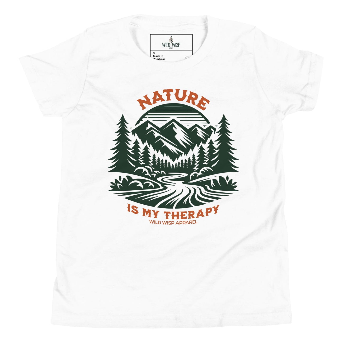 'Nature is my Therapy Forest' Youth Short Sleeve T-Shirt T-Shirts