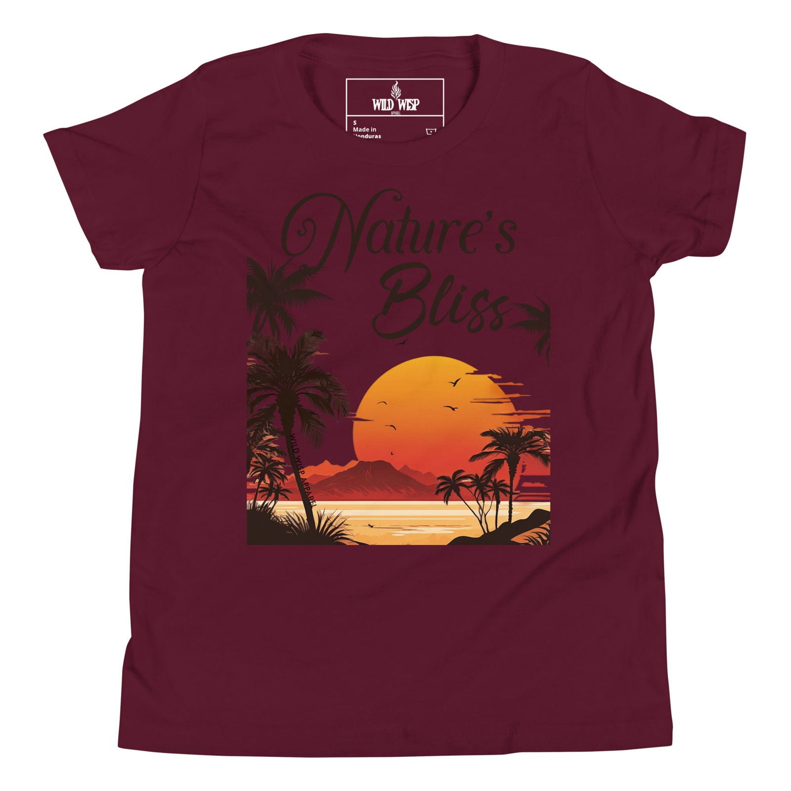 'Natures Bliss Tropical Sunset' Youth Short Sleeve T-Shirt T-Shirts