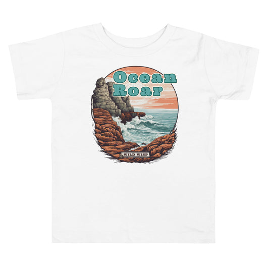 'Ocean Roar' Toddler Short Sleeve Tee T-Shirts
