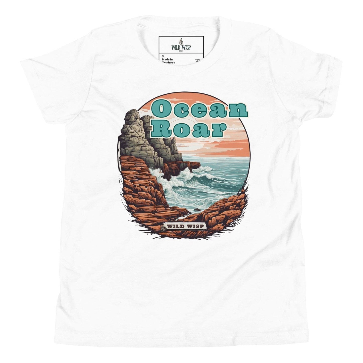 'Ocean Roar' Youth Short Sleeve T-Shirt - Wild Wisp Apparel