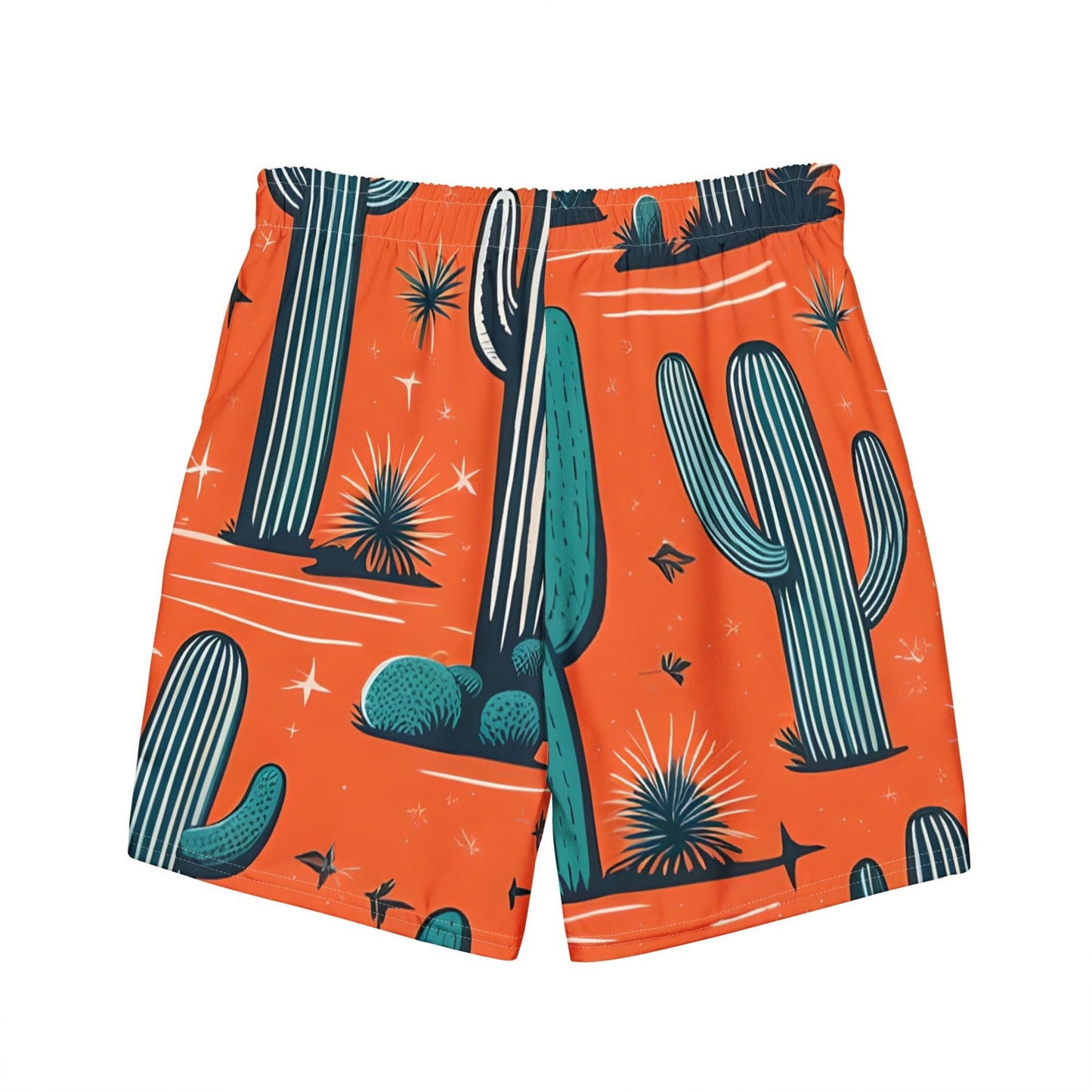 'Orange Cacti' Men's recycled swim trunks Swimwear