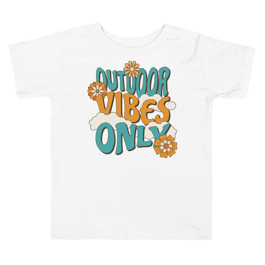 'Outdoor Vibes Only' Toddler Short Sleeve Tee T-Shirts