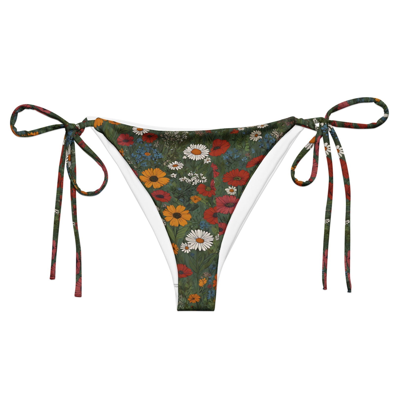 'Wildflower Meadows' Recycled string bikini bottom Swimwear