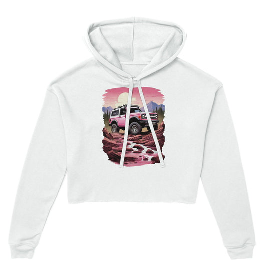 "Pink Pioneer" Women's Cropped Hoodie Hoodies