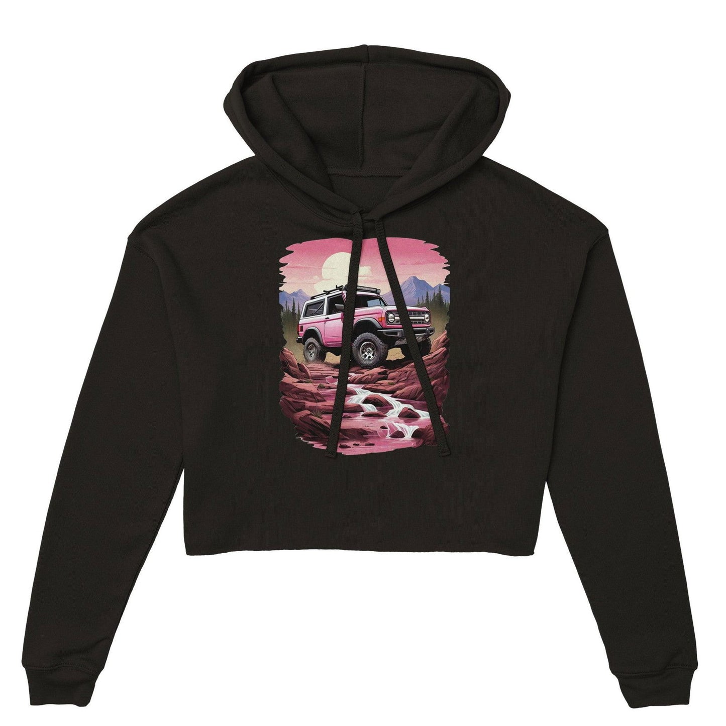 "Pink Pioneer" Women's Cropped Hoodie Hoodies