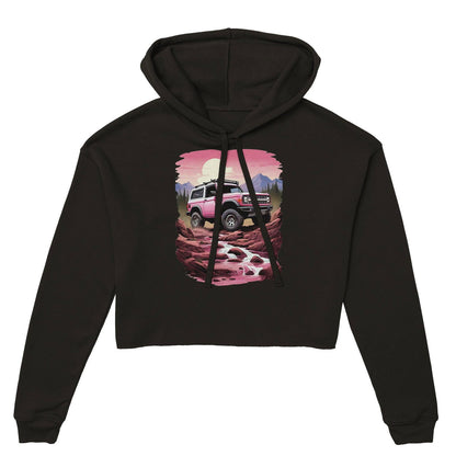 "Pink Pioneer" Women's Cropped Hoodie Hoodies