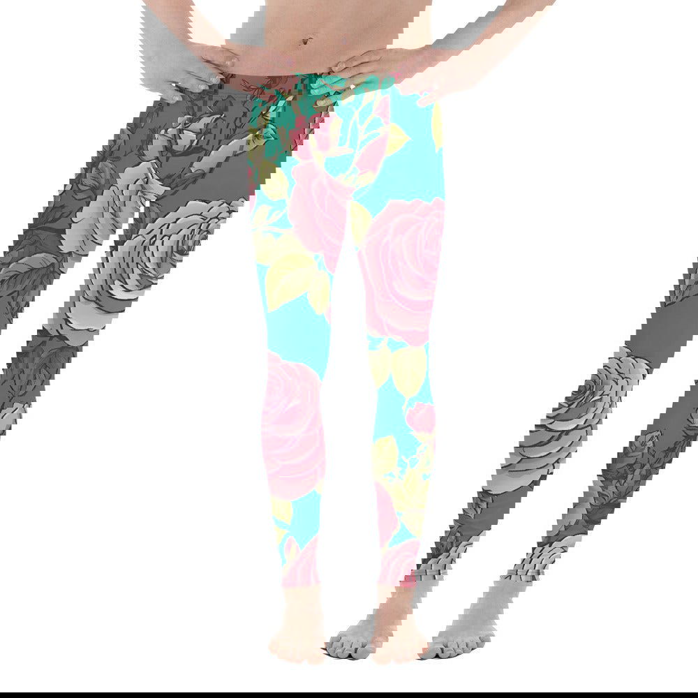'Pink Roses' Men's Leggings Leggings