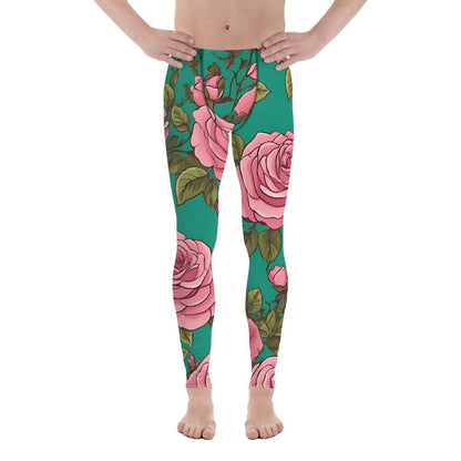 'Pink Roses' Men's Leggings Leggings