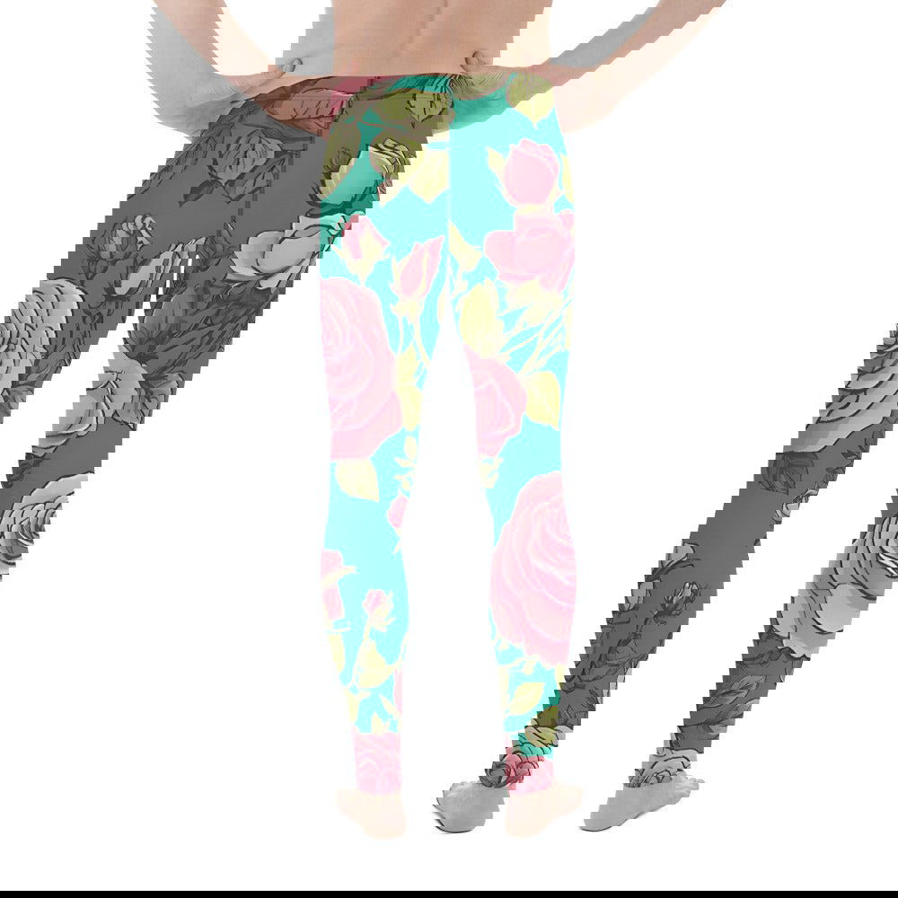 'Pink Roses' Men's Leggings Leggings