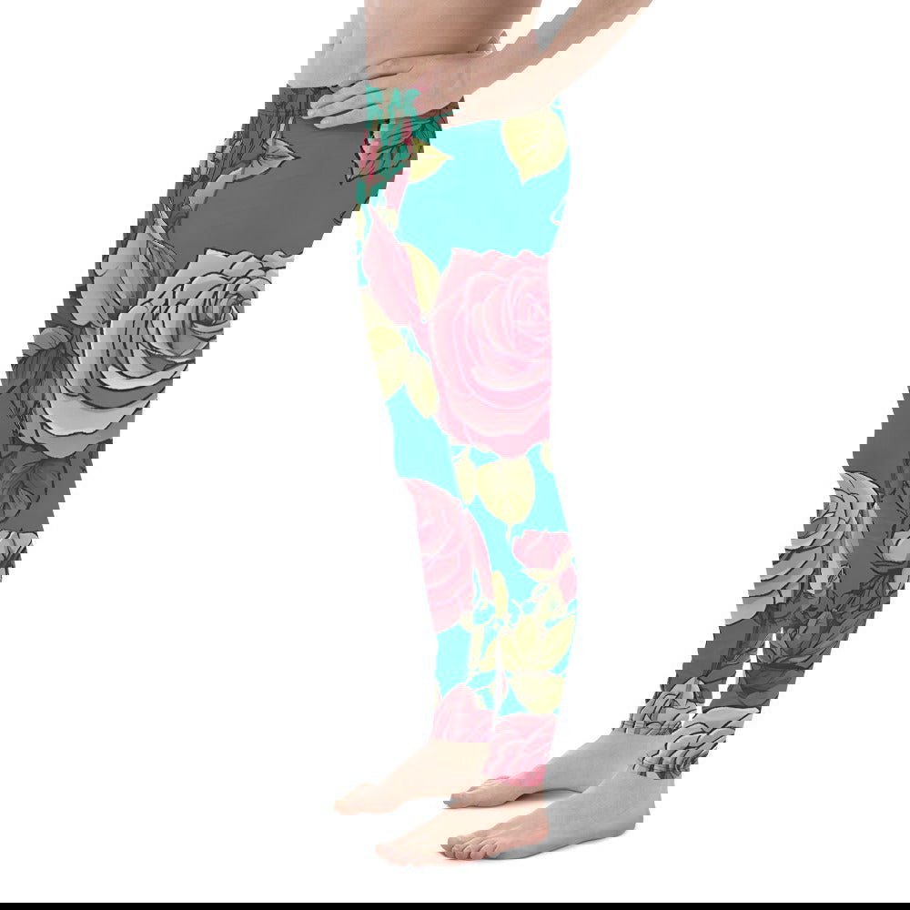 'Pink Roses' Men's Leggings Leggings