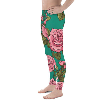 'Pink Roses' Men's Leggings Leggings