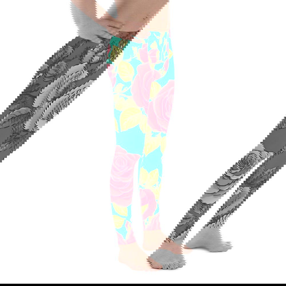 'Pink Roses' Men's Leggings Leggings