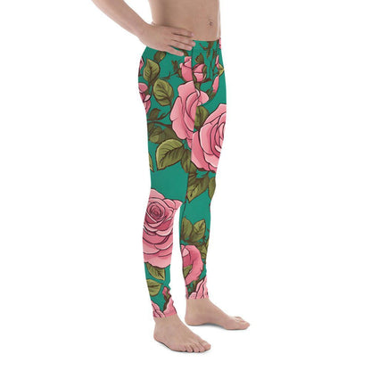 'Pink Roses' Men's Leggings Leggings