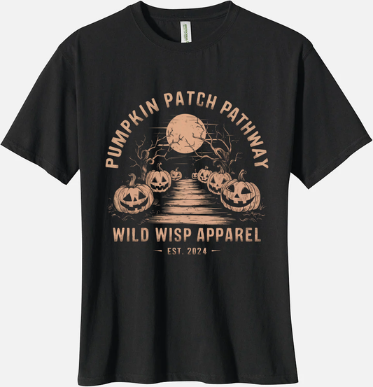'Pumpkin Patch Pathway' Organic Unisex Crewneck T-shirt T-Shirts